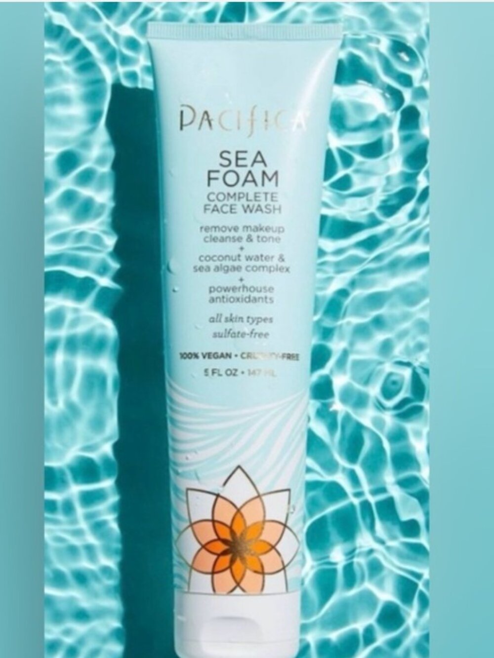 Pacifica Sea Foam Complete Face Wash - Remove Make Up Cleanse & Tone 5oz